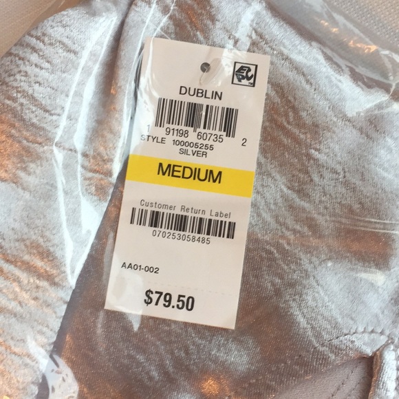 NWT Bar III silver keyhole metallic dress medium - Picture 8 of 8